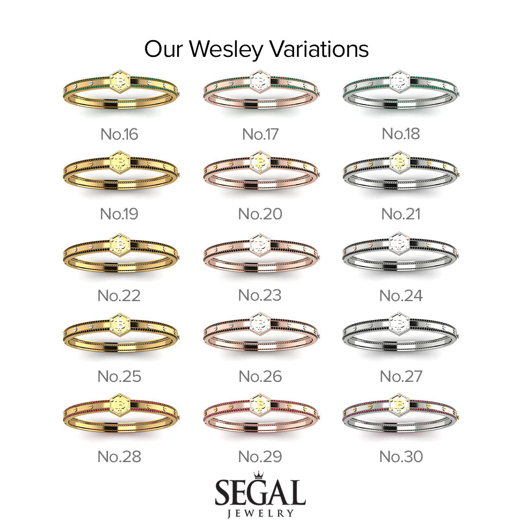 Bitcoin Sapphire Bracelet - Wesley No. 39